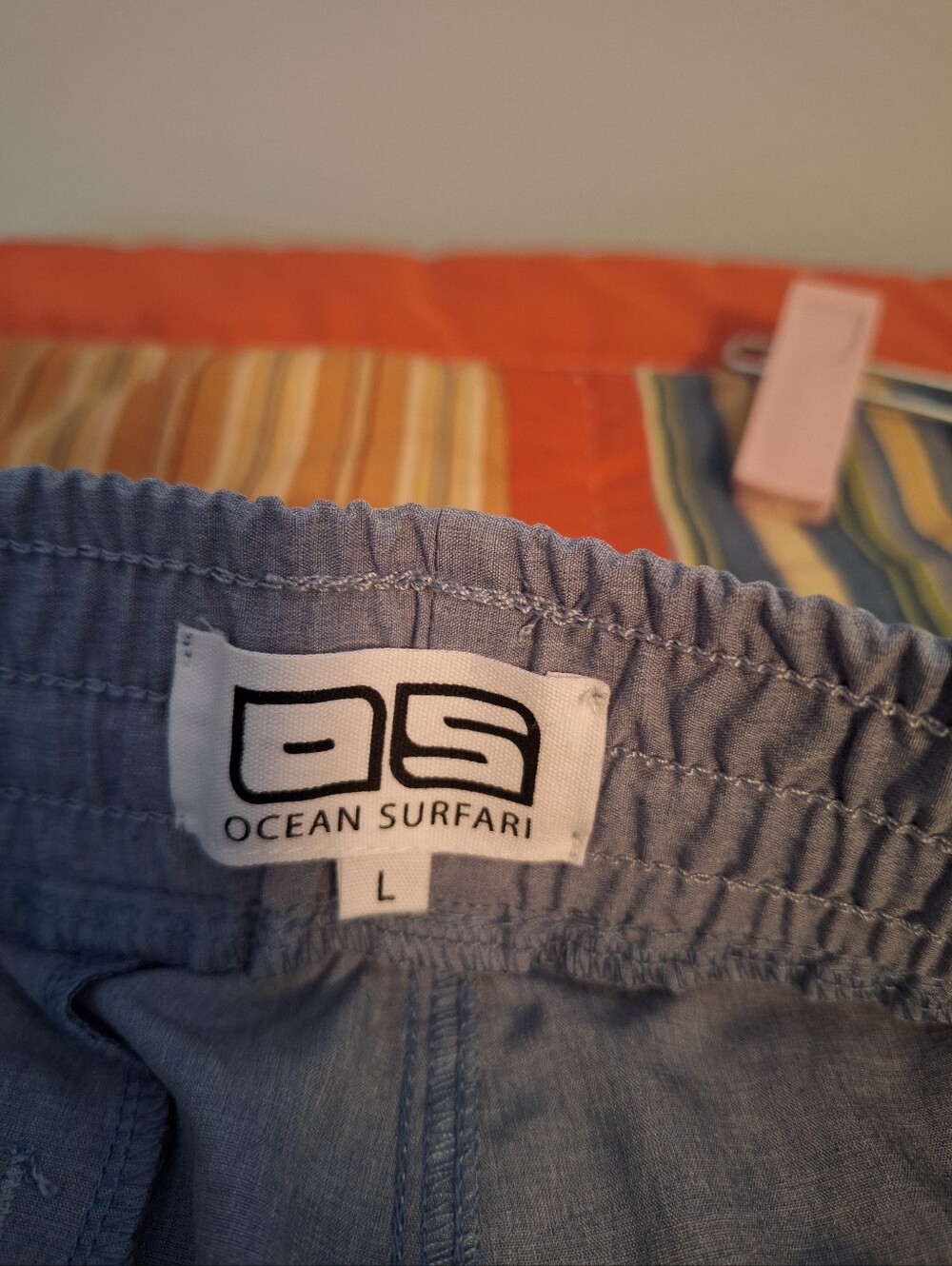 Ocean Safari NWT Women's Light Blue Drawstring Board Shorts Size L Inseam 5" - Picture 2 of 6